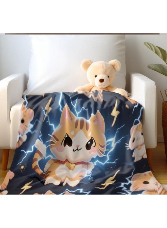 عام بطانية رقيقة من الفانيلا الكرتونية للأطفال أو الطلاب (دافئة ومريحة ومناسبة للنوم والألعاب) 100 سم * 150 سم - 904 - Image 4