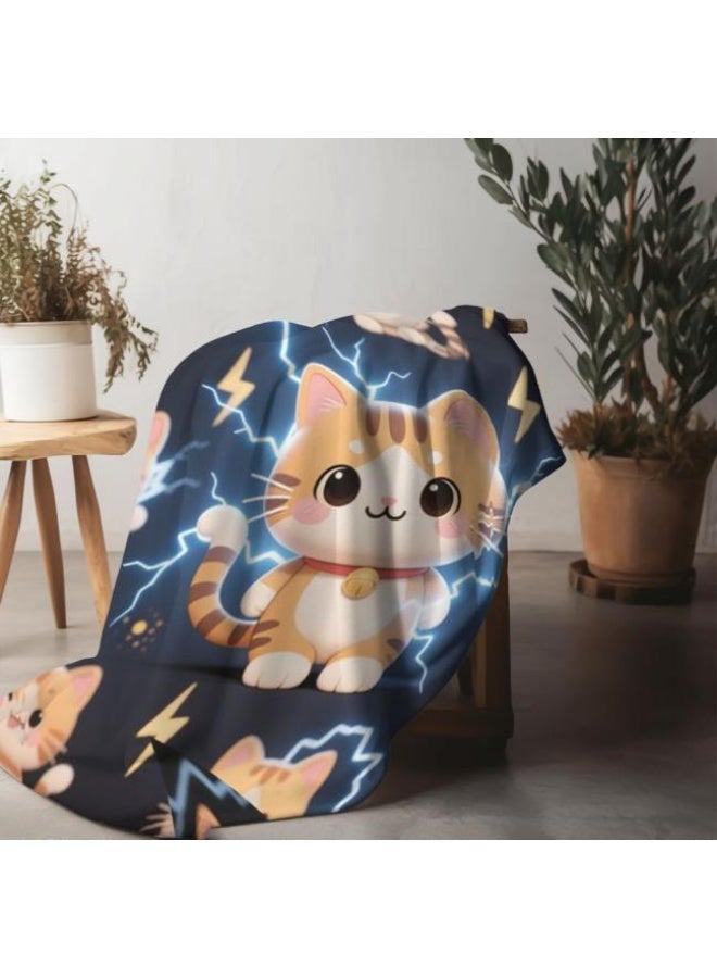 عام بطانية رقيقة من الفانيلا الكرتونية للأطفال أو الطلاب (دافئة ومريحة ومناسبة للنوم والألعاب) 100 سم * 150 سم - 904 - Image 5