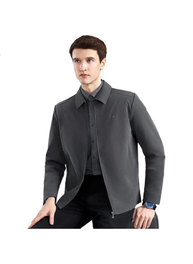 Firs Men'S Business Casual Jacket With Turn-Down Collar, Embroidery, Wear-Resistant, Windproof, Vintage Cotton Feel, Officer Coat Outerwear Men'S - Image 3