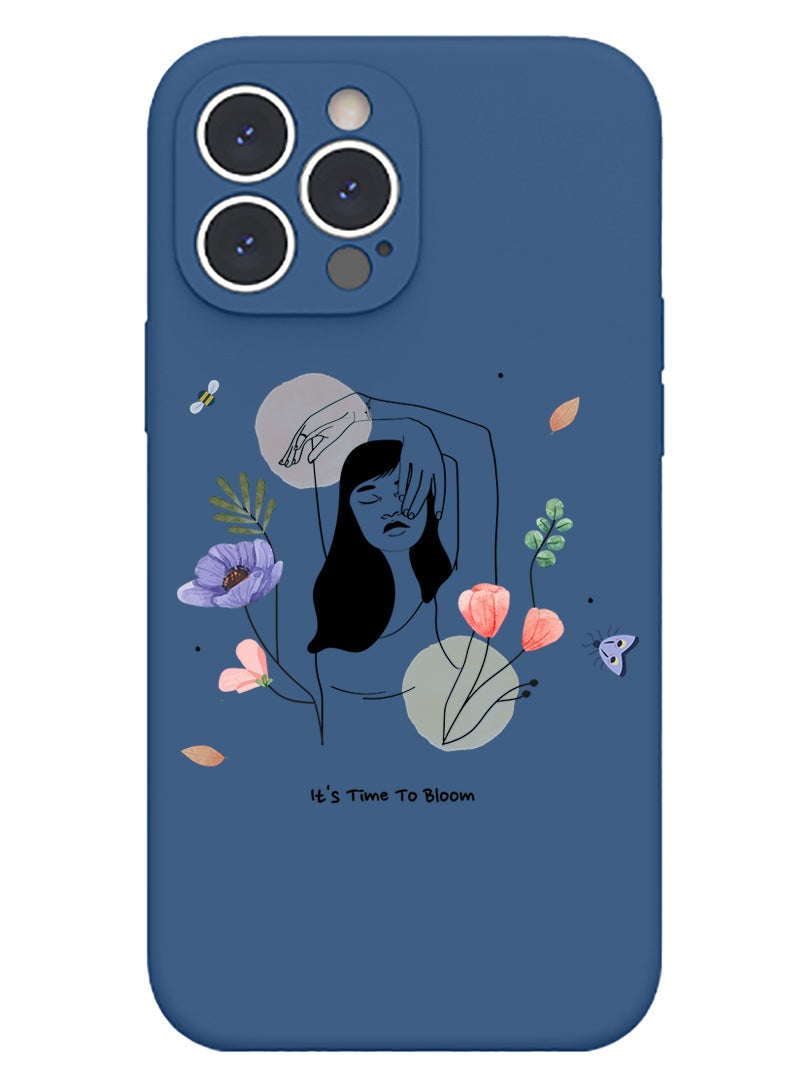 Theodor Protective Slim Fit Case Liquid Silicone Cover with Full Body Protection Anti-Scratch Shockproof Case For iPhone 13 Pro Max Blue  - Blue monkey face copy - Image 1