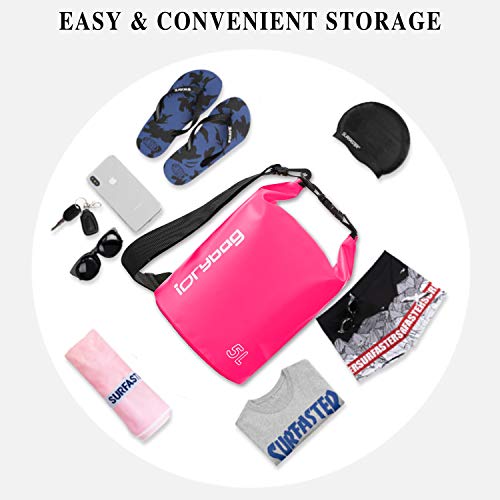 IDRYBAG Dry Bag for Kayaking Waterproof 2L/5L/10L/15L/20L, Small Dry Sack Waterproof Bag for Boating - Image 4