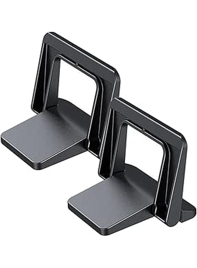 Portable Ergonomic Laptop Stand Riser 2 Pack Black Ventilated Cooling Holder - Image 1