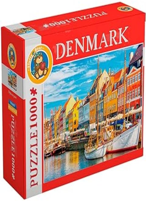 Fluffy Bear Tr-9077 1000 Pieces Jigsaw Puzzle Denmark Nyhavn Port It'S Fun Activity To Do Alone Or In A Group - Multi Colour