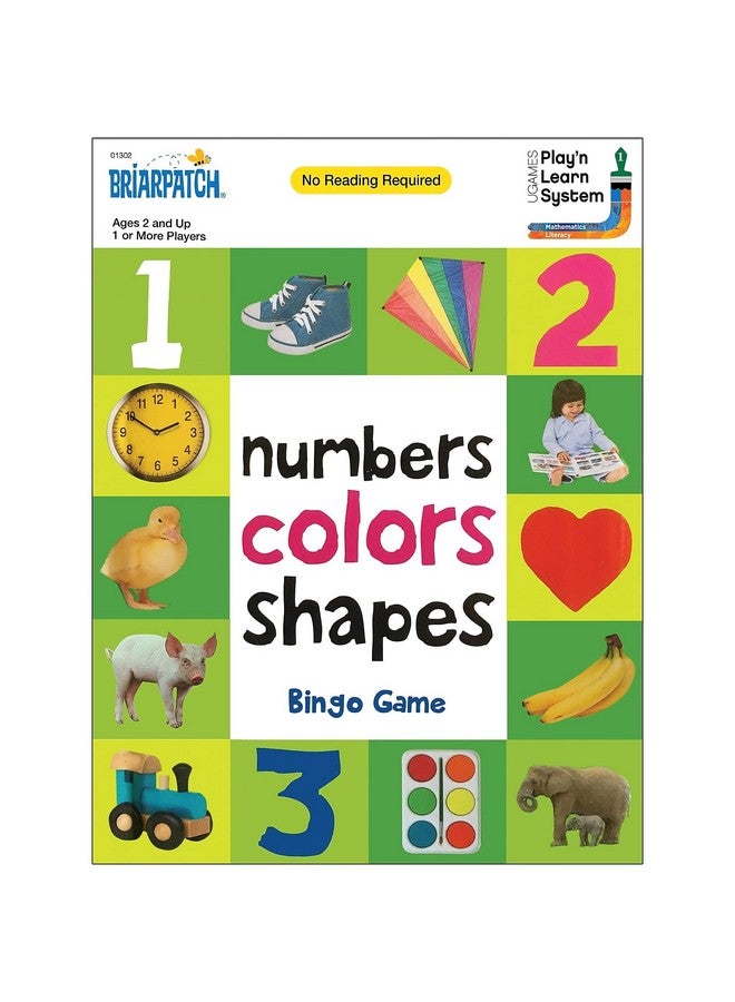 Briarpatch, First 100 Numbers Shapes Bingo Game, Based On Board Books by Roger Priddy, Preschool Learning for Kids