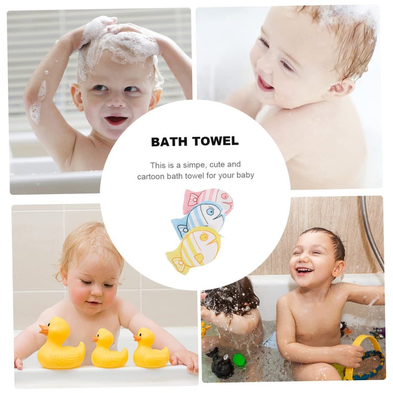 Soft Bath Sponge 3 Pack Cartoon Design Skin Friendly Bathing Ball For Kids - Image 5