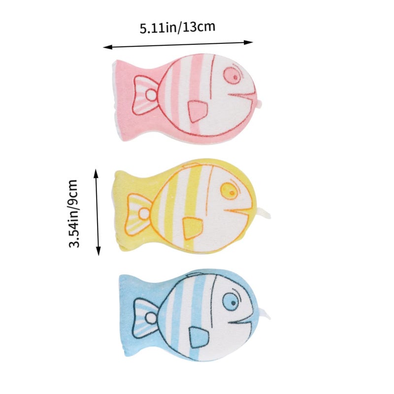 Soft Bath Sponge 3 Pack Cartoon Design Skin Friendly Bathing Ball For Kids - Image 3