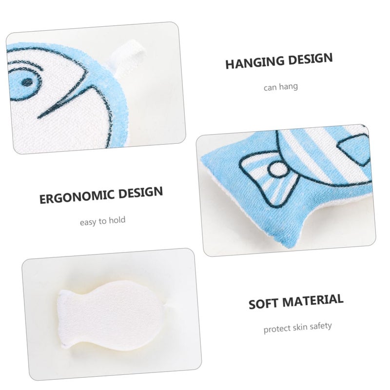 Soft Bath Sponge 3 Pack Cartoon Design Skin Friendly Bathing Ball For Kids - Image 4