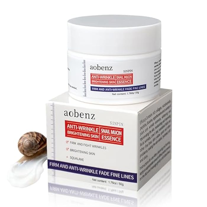 aobenz Snail Mucin Moisturizer - Snail Mucin 68%, Niacinamide 2%, Hyaluronic Acid | Firming & Hydrating Night Cream for Face, Neck | Anti Wrinkle, Tightening, Repair |For All Skin Types, 1.76FL(1PCS) - Image 1