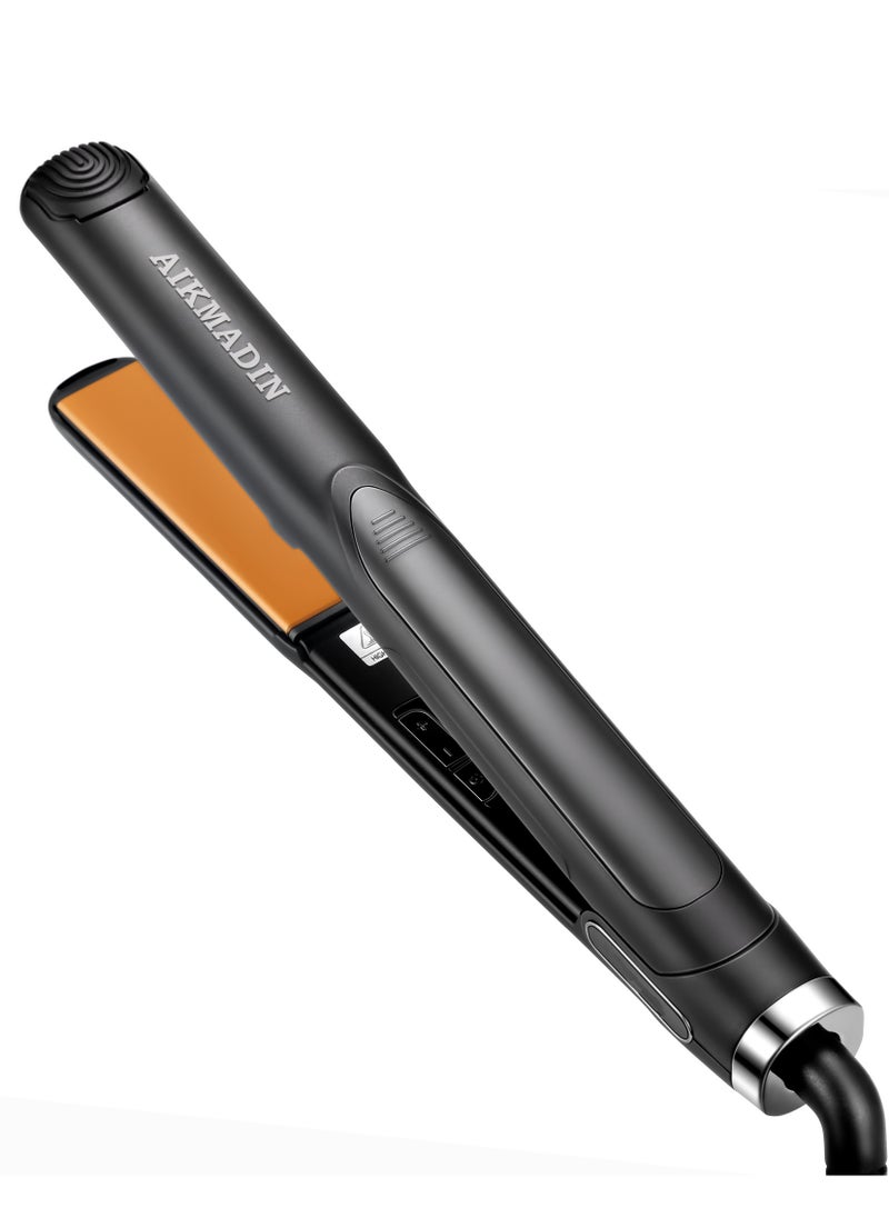 AIKMADIN Ceramic Hair Straightener, 2-in-1 Hair Straightener and Curling Iron, 15 Seconds Fast Heating, 6 Heat Settings, Adjustable Temperature  - Image 2