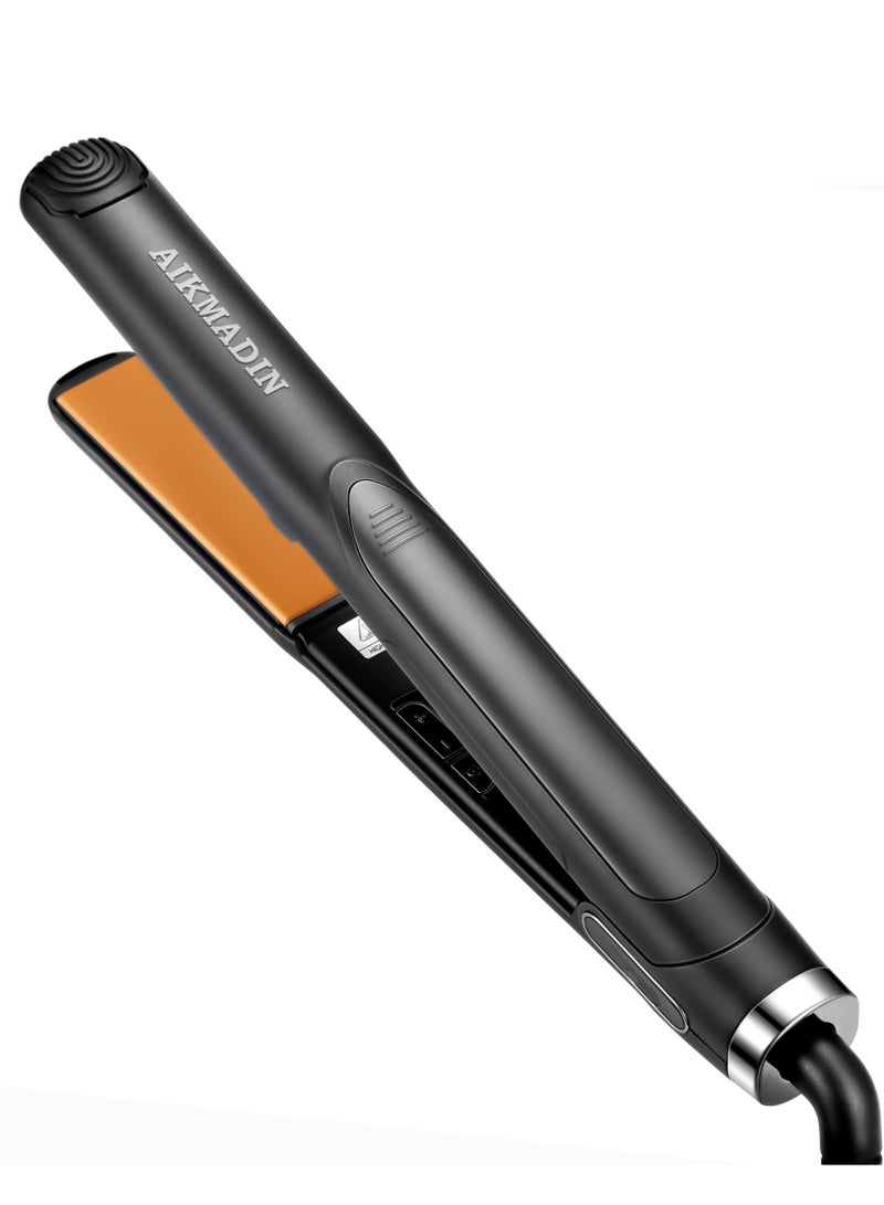 AIKMADIN Ceramic Hair Straightener and hair curler 2 in 1，with 6 Heat Settings Adjustable Temperature and Heats Up Fast  - Image 2