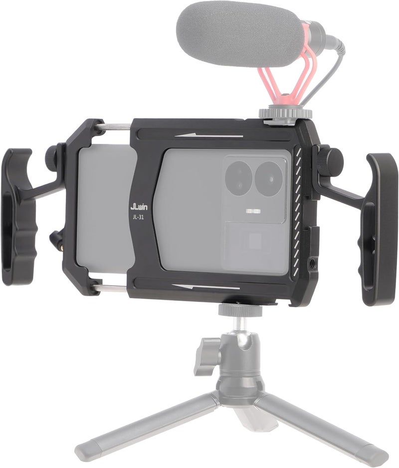 Fotga Smartphone Video Rig Metal Dual Handle Aluminum Alloy Camera Case Stabilizer for iPhone Phone Filmmaker Professional Video Maker - Image 1