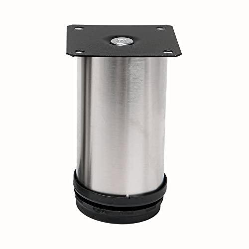 BQLZR Stainless Steel Kitchen Adjustable Feet Round 2" Dia Furniture Leg with 16 Screws and a Screwdriver Pack of 4 - Image 5