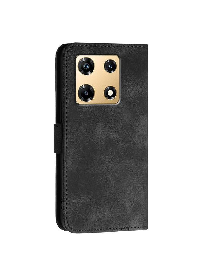 زبون جراب لهاتف Infinix Note 30 Pro مصنوع من الجلد بنقشة شبكية على شكل فراشة مع حبل تعليق - Image 3