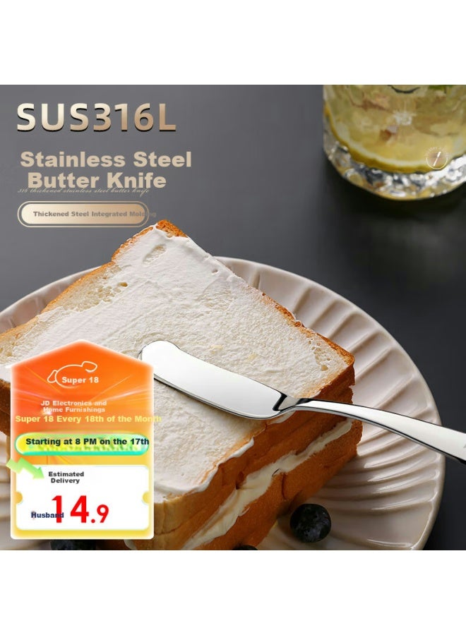 Newair 316 Stainless Steel Butter Knife Jam Spreader Bread Spatula Peanut Butter Cheese Ser Butter Spreader Western Cuisine - Image 1