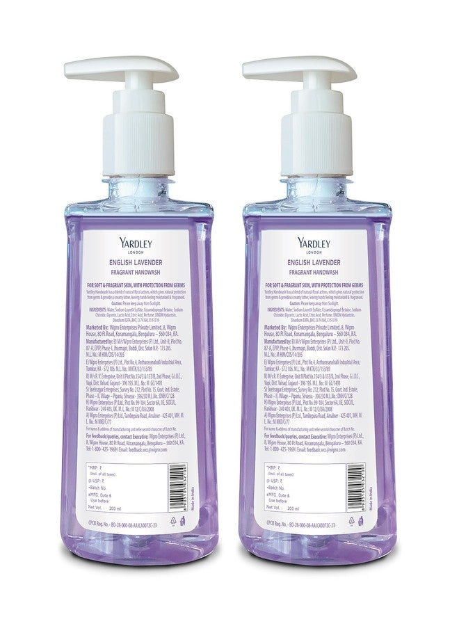 Yardley London English Lavender Fragrant Handwash 200ml+200ml - Image 3