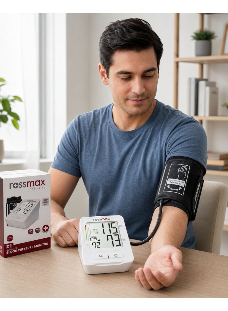 Rossmax Z1 Automatic Digital Upper Arm Blood Pressure Monitor with Universal Cone Cuff - White - Image 2