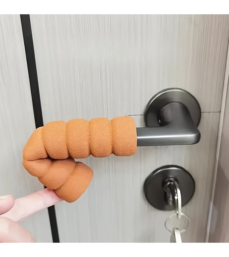 5 Pcs Black Door Handle Covers Soft Spiral Foam Protective Sleeves Anti Collision Door Pull Covers For Bedroom Bathroom And Office Doors - Image 4
