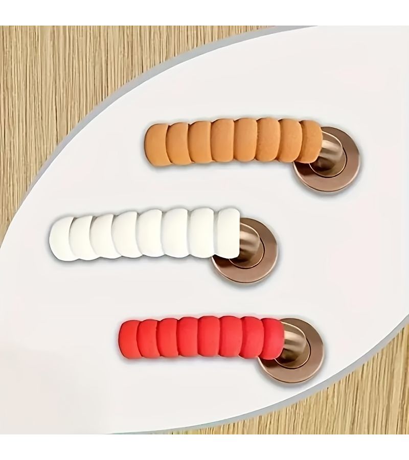 5 Pcs Black Door Handle Covers Soft Spiral Foam Protective Sleeves Anti Collision Door Pull Covers For Bedroom Bathroom And Office Doors - Image 5
