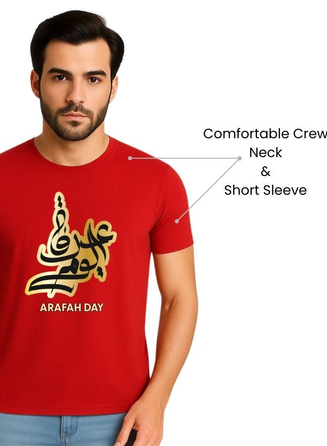PRINTSHOP4ME Arafah Day Special Men’s Cotton T-Shirt–Premium Quality Round Neck Short Sleeve Islamic T-Shirt For Men | Soft Breathable Fabric | Comfortable Daily Wear  - Image 3