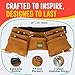 SparkJump Kids Brown Tool Belt Adjustable Leather Tool Belt for Toddlers and Kids DressUp Construction Costume for DIY Woodworking and STEM Learning - Image 4