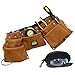 SparkJump Kids Brown Tool Belt Adjustable Leather Tool Belt for Toddlers and Kids DressUp Construction Costume for DIY Woodworking and STEM Learning - Image 2