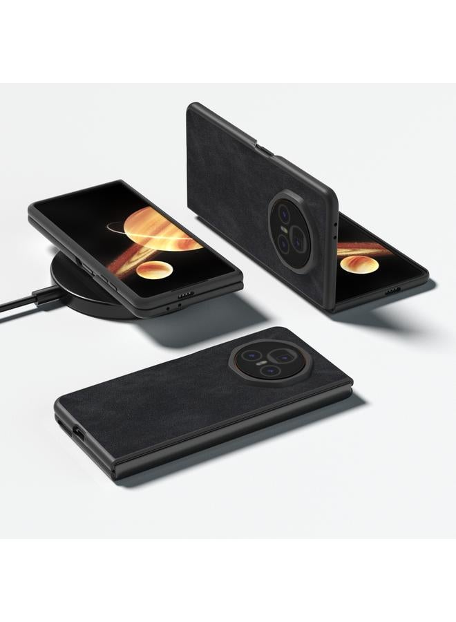 S-TOP Case For Honor Magic V3 PU Leather Black Edge Phone Case - Image 2