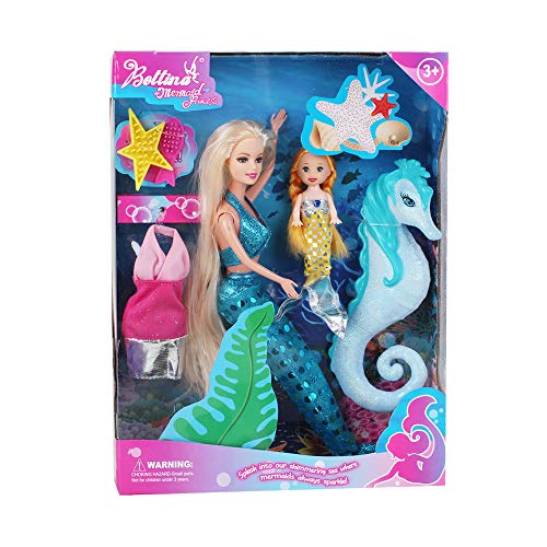 BETTINA Mermaids Princess Doll with Small Mermaid Doll  Seahorse Play Set  Mermaid Gifts for GirlsMermaid Toys for 3 to 7 Year Olds - Image 1