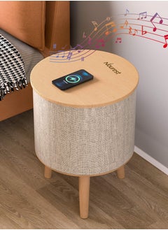 Nourest 3 in 1 Wireless Charging Side Table with Bluetooth Speaker  - Image 1