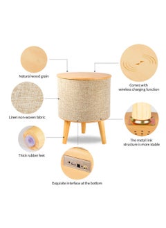 Nourest 3 in 1 Wireless Charging Side Table with Bluetooth Speaker  - Image 2