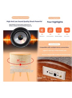 Nourest 3 in 1 Wireless Charging Side Table with Bluetooth Speaker  - Image 3