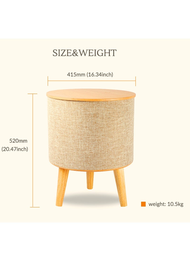 Nourest - 3 in 1 Wireless Charging Side Table with Bluetooth Speaker - Image 1