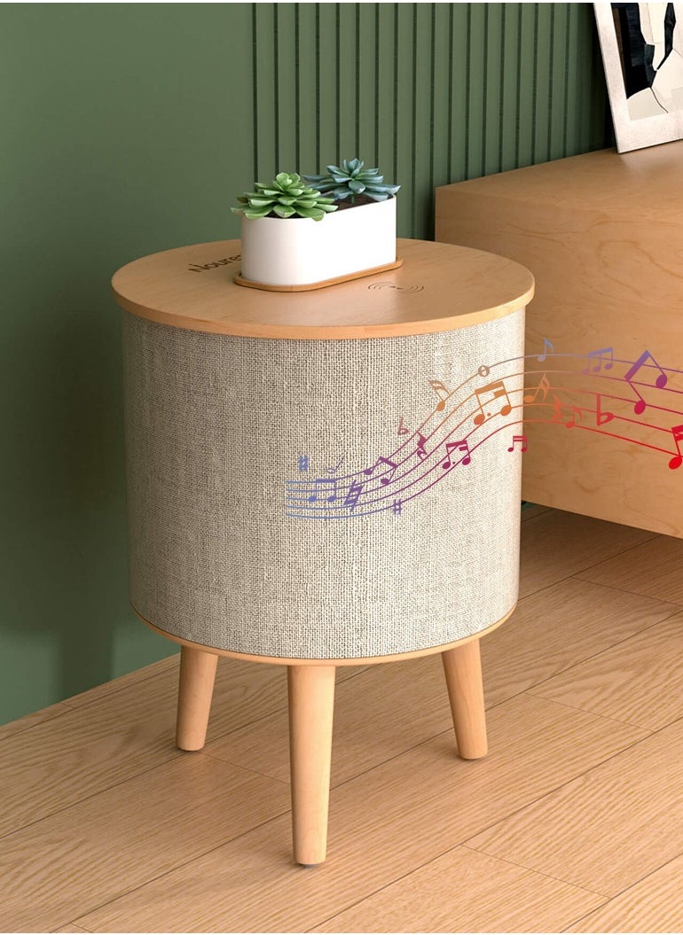 Nourest - 3 in 1 Wireless Charging Side Table with Bluetooth Speaker - Image 1