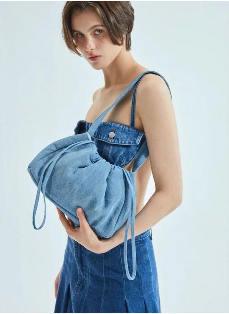 Gentle Woman Dumpling bag Denim drawstring shoulder bag - pzsku/ZAB48EAA15E6CBD9FDE6BZ/45/_/1736860926/677715c7-63e6-4b07-9a65-2394e9add7e5