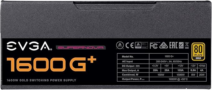 EVGA SuperNOVA 1600 G+, 80+ GOLD 1600W, Fully Modular - Image 5