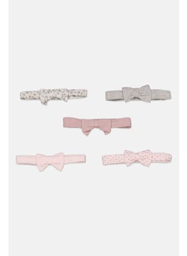 Rene Rofe Kids Girl 5 Pack Hair Band, Pink Combo  - Image 3