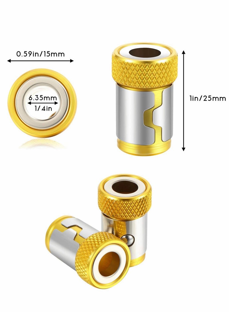 سيوسي 5pcs Magnetic Screw Ring, Removable Metal Magnetizer Screw for 1/4 Inch Hex Screwdriver and Power Bits - Image 4