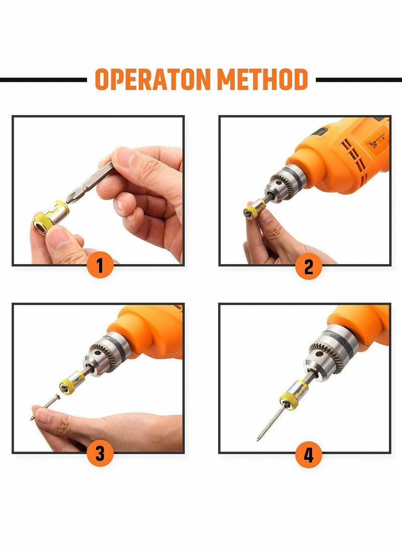 سيوسي 5pcs Magnetic Screw Ring, Removable Metal Magnetizer Screw for 1/4 Inch Hex Screwdriver and Power Bits - Image 3