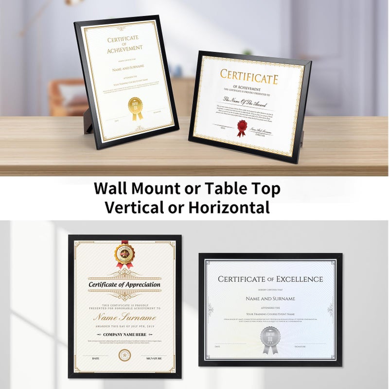 جيفت جاردن GiftGarden 8.5x11 صورة صورة دبلوم الدبلوم 8.5 من إطار الصورة السوداء. - Image 3