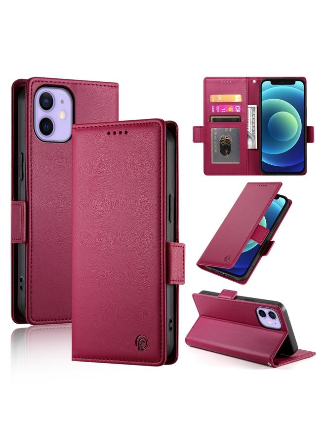 S-TOP Case For iPhone 12 mini Side Buckle Magnetic Frosted Leather Phone Case - Image 1