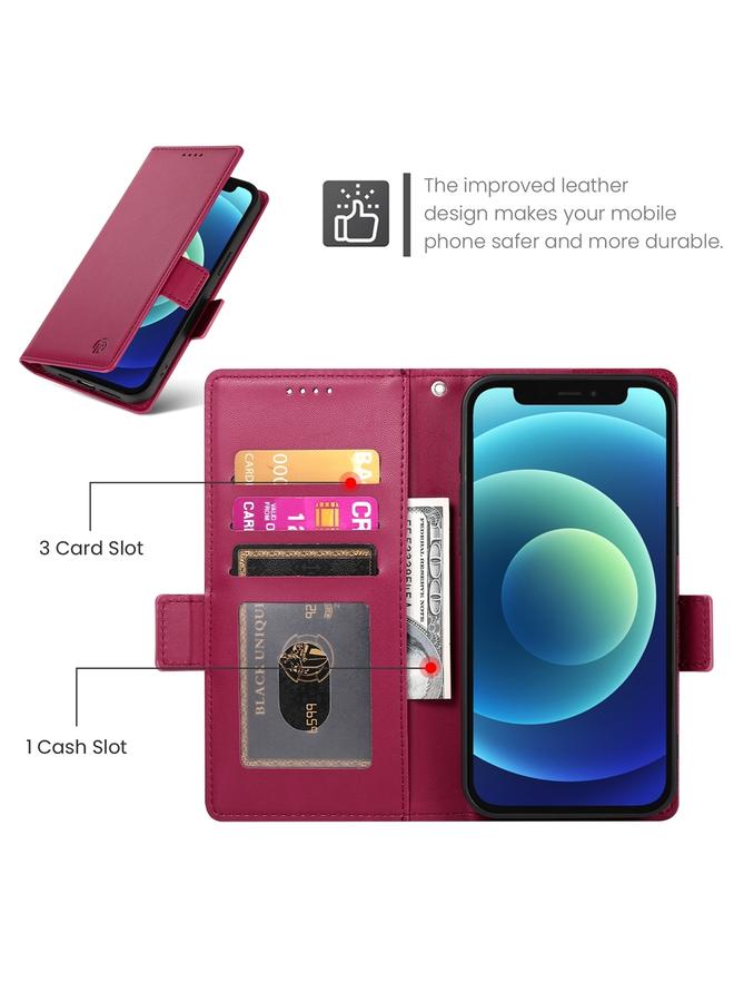 S-TOP Case For iPhone 12 mini Side Buckle Magnetic Frosted Leather Phone Case - Image 4