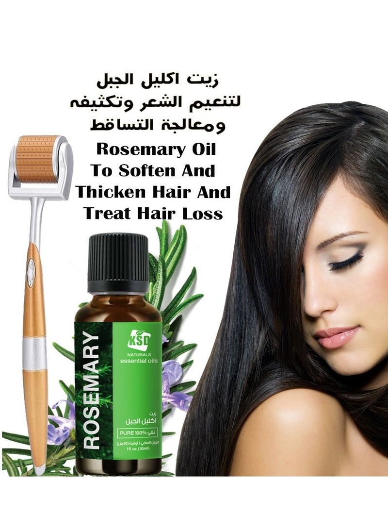 KSD - Pure Rosemary Essential Oil with Derma Roller - Image 1