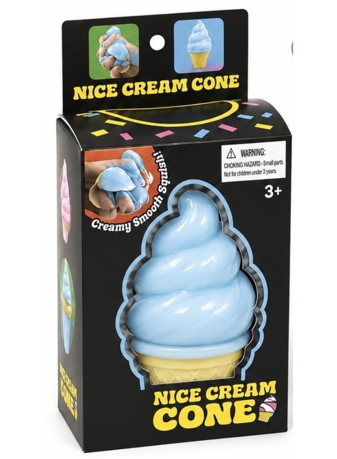 Nee Doh Schylling Nice Cream Cone Squishy Fidget Toy, Soft Sensory Stress Relief, Random Color, Ages 3+ - Image 1