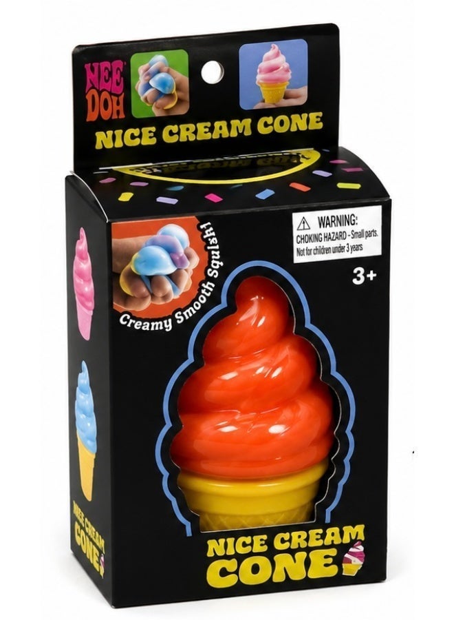 Nee Doh Schylling Nice Cream Cone Squishy Fidget Toy, Soft Sensory Stress Relief, Random Color, Ages 3+ - Image 2