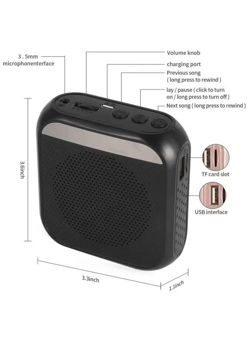 Super ZYouth Voice Amplifier with Wired Microphone Headset Portable Rechargeable PA System Speaker Personal Microphone Speech Amplifier Loudspeaker for Teachers Tour Guides/Coaches Metting/Yoga/Fitness (Black)  - Image 3
