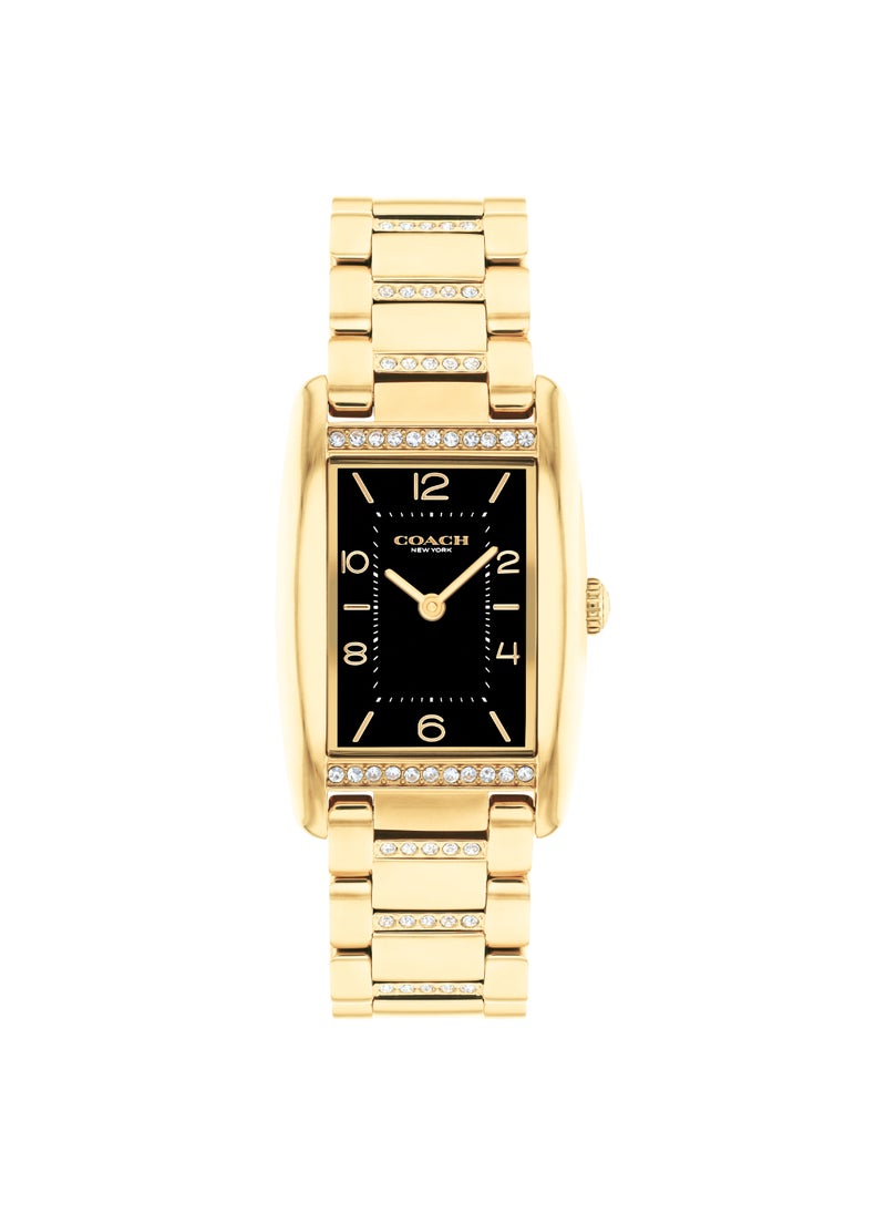 COACH Rectangle Analog Women's Carnation Gold Case Watch - 14504319  - Image 1