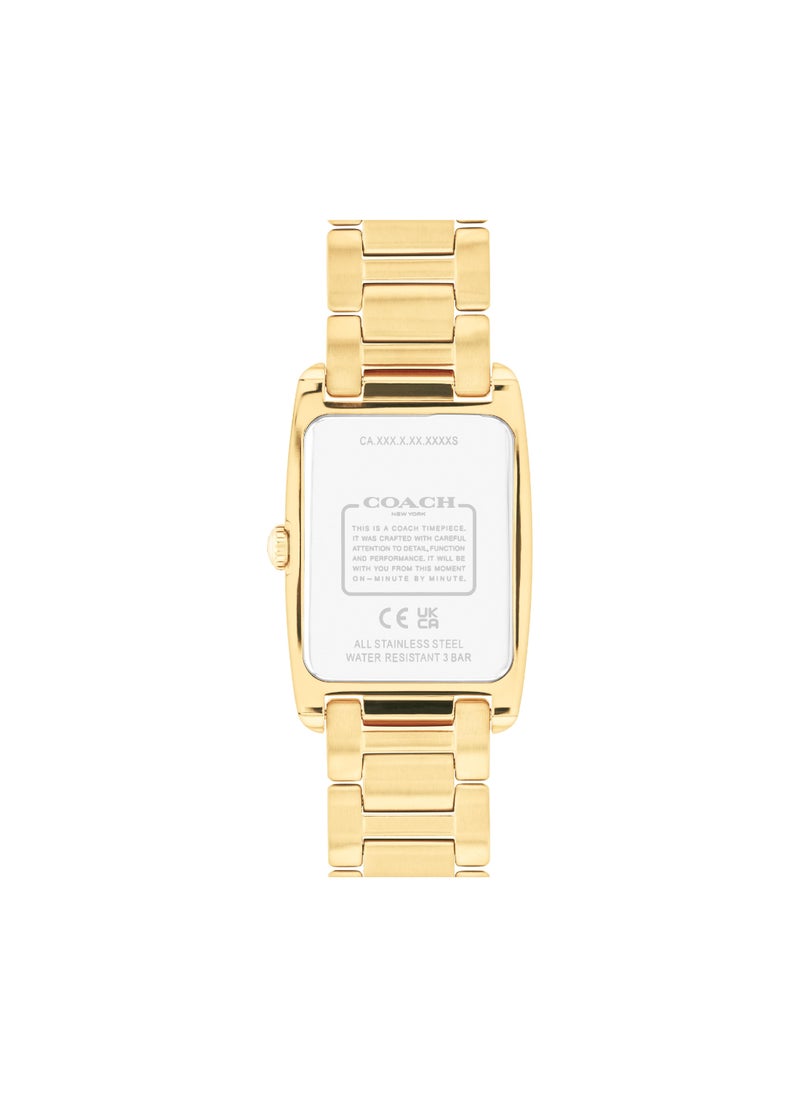 COACH Rectangle Analog Women's Carnation Gold Case Watch - 14504319  - Image 3