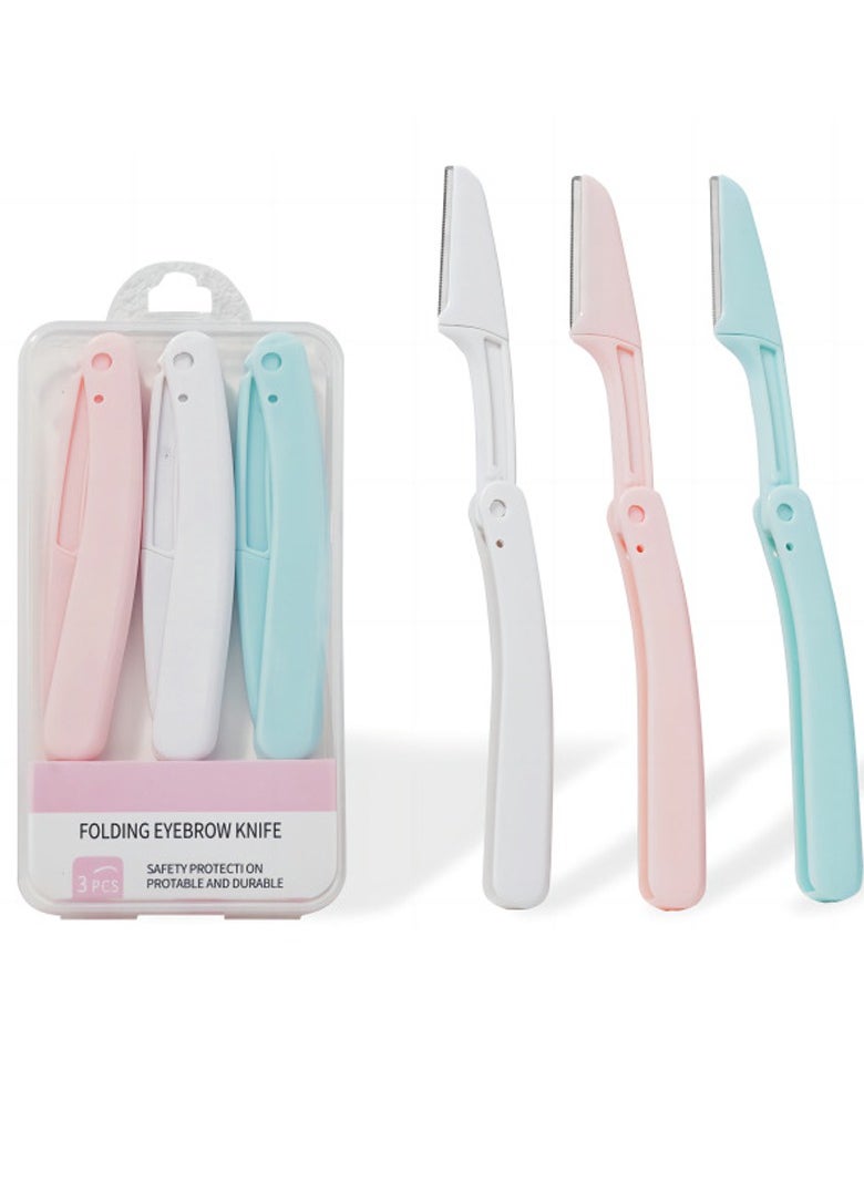 Viedouce 3Pcs Eyebrow Razor,Dermaplane Razor,Face Razors for Women,Dermaplaning Tool for Face  - Image 1