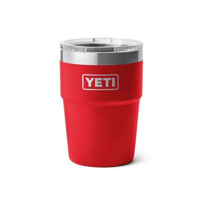 YETI Rambler 16 oz Stackable Tumbler, Vacuum Insulated, Stainless Steel with MagSlider Lid, Rescue Red - Image 3