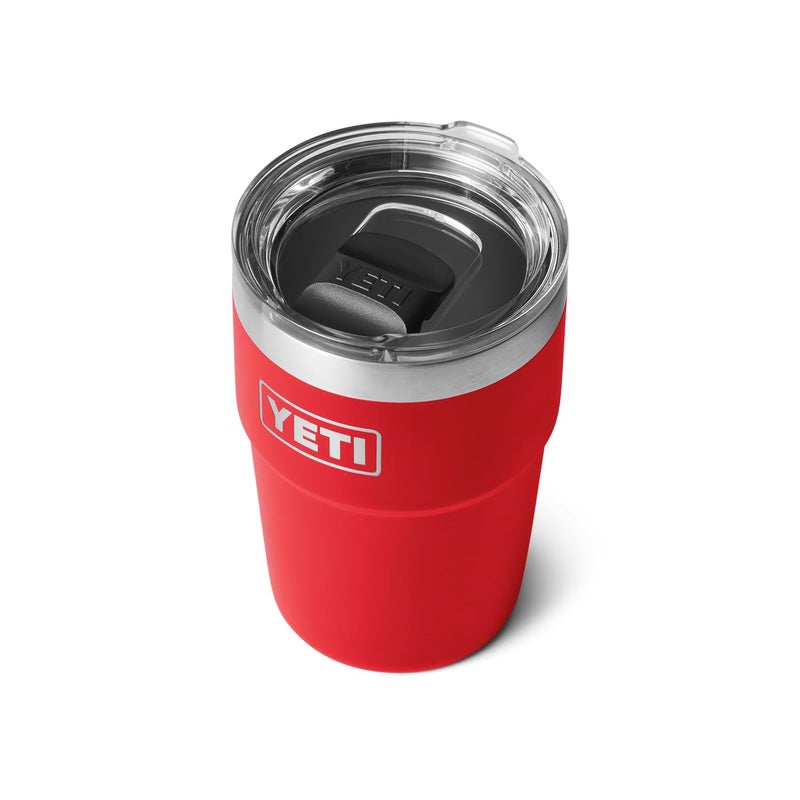 YETI Rambler 16 oz Stackable Tumbler, Vacuum Insulated, Stainless Steel with MagSlider Lid, Rescue Red - Image 1