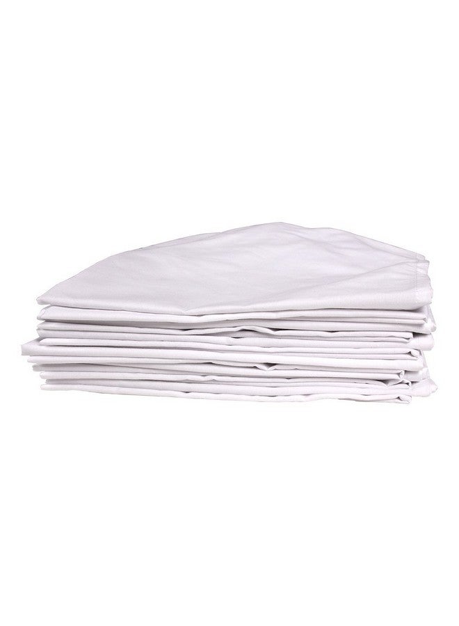 Sprogs Standard Size Daycare Sheets, Soft Fitted Cot Sheets for Preschool and Daycare, Pack of 12, White - Image 3